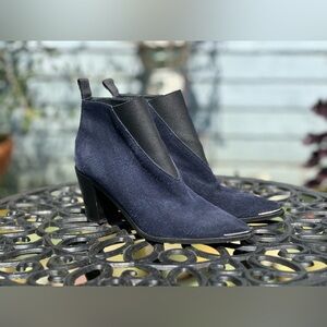 Acne Studios — Suede Grosgrain Trim Boots